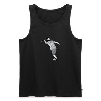 Petanque Boule Game Set Boccia - Männer Premium Bio Tank Top - Schwarz - Vorne - Michal (187cm)