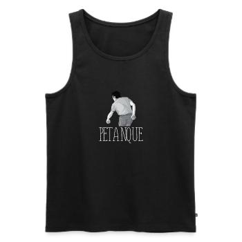 Petanque Boule Game Set Boccia - Men's Premium Organic Tank Top - black - Front - Michal (187cm)