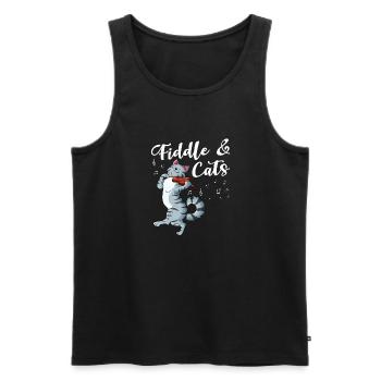 Geige Violine Viola Cello Musiker Instrument - Männer Premium Bio Tank Top - Schwarz - Vorne - AI Model Male 178 light (178cm)