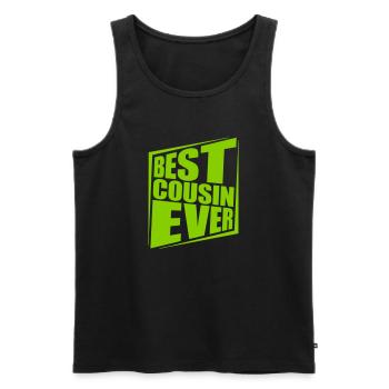 best cousin ever quote - Men's Premium Organic Tank Top - black - Front - Michal (187cm)