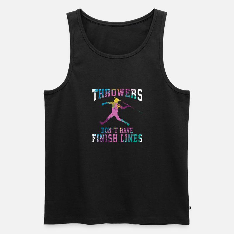 Speerwurfstrecker Leichtathletik Speerwerfer - Männer Premium Bio Tank Top - Schwarz