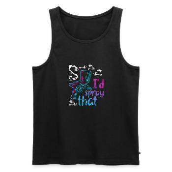 Auto Body Painter Auto Maler Sprayer - Men's Premium Organic Tank Top - black - Front - AI Model Male 178 light (178cm)