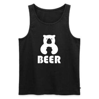 Bier Wein Whiskey Schnaps Alkohol - Männer Premium Bio Tank Top - Schwarz - Vorne - Michal (187cm)