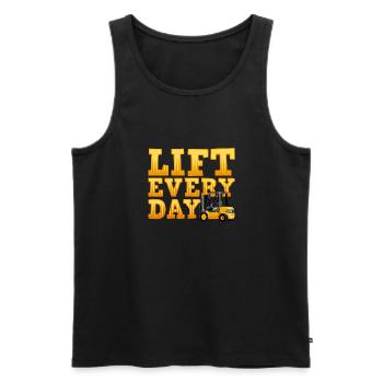 Gabelstapler - Männer Premium Bio Tank Top - Schwarz - Vorne - Michal (187cm)