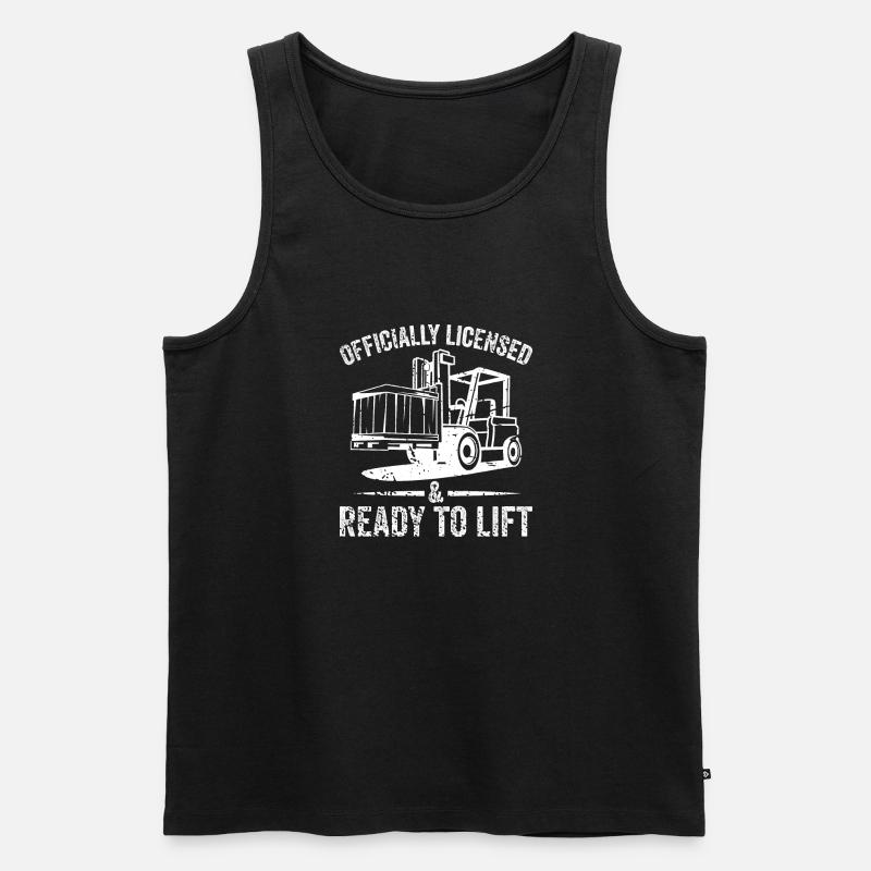 Gabelstapler - Männer Premium Bio Tank Top - Schwarz
