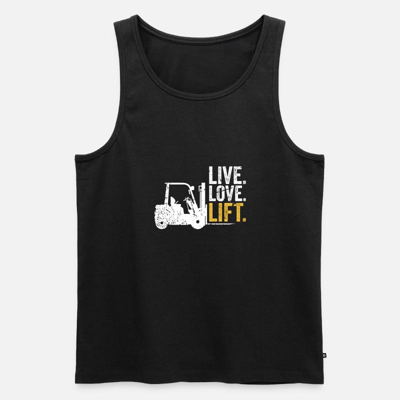 Gabelstapler - Männer Premium Bio Tank Top - Schwarz