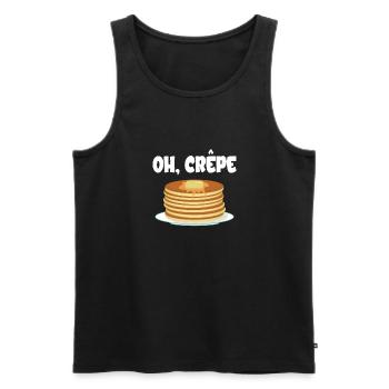 Pancakes - Men's Premium Organic Tank Top - black - Front - Michal (187cm)