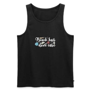 Collecting shells - Men's Premium Organic Tank Top - black - Front - AI Model Male 178 light (178cm)