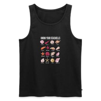 Mussel species - Men's Premium Organic Tank Top - black - Front - AI Model Male 178 light (178cm)