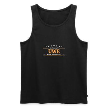 Professionell Uwe Name Vorname - Männer Premium Bio Tank Top - Schwarz - Vorne - Michal (187cm)