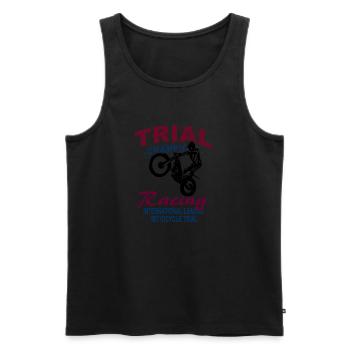 Trial - Trialsport - Moto Trial - Motorcycle Trial - Débardeur bio Premium Homme - noir - Devant - Michal (187cm)