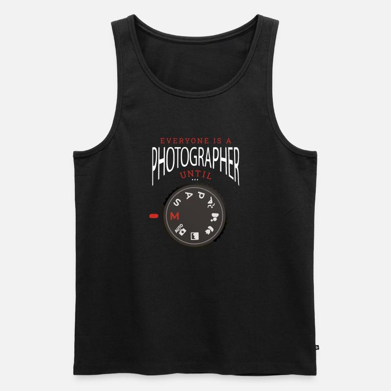 Kamera-Fun-Design - Männer Premium Bio Tank Top - Schwarz