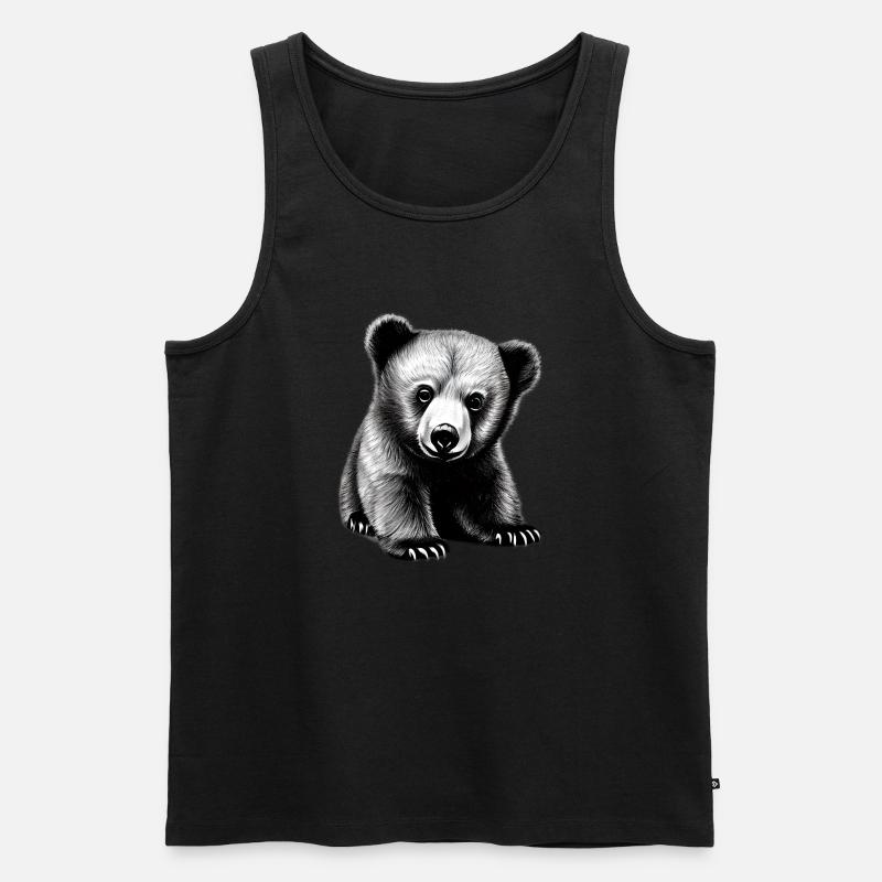 Bär - Männer Premium Bio Tank Top - Schwarz