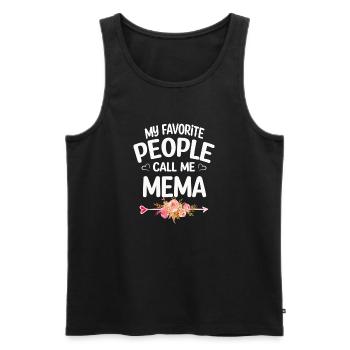 My Favorite People Call Me Mema Mother's Day - Men's Premium Organic Tank Top - black - Front - AI Model Male 178 light (178cm)
