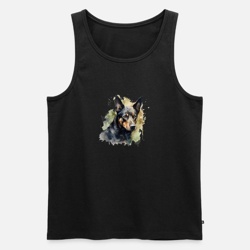 Australian Kelpie - Männer Premium Bio Tank Top - Schwarz