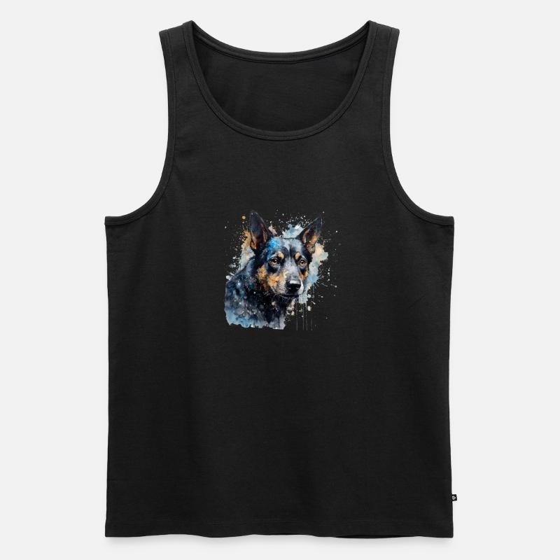 Australian Kelpie - Männer Premium Bio Tank Top - Schwarz