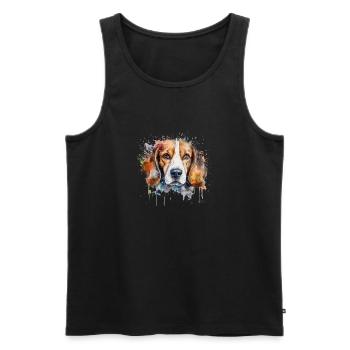 Beagle - Débardeur bio Premium Homme - noir - Devant - AI Model Male 178 light (178cm)