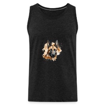 Belgian Malinois - Männer Premium Bio Tank Top - Anthrazit - Vorne - Alexander (188cm)