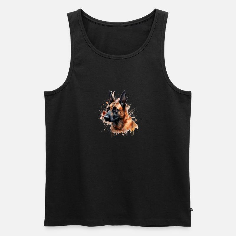 Belgian Malinois - Männer Premium Bio Tank Top - Schwarz