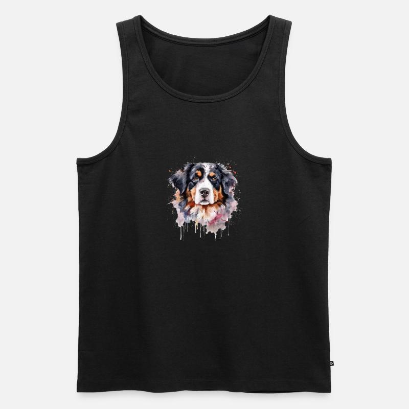 Bernese Mountain Dog - Männer Premium Bio Tank Top - Schwarz