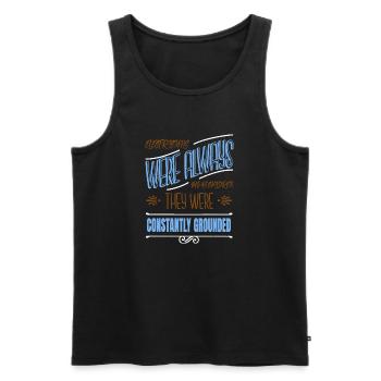 Funny Electrician Sayings Gift Electrician Humor - Men's Premium Organic Tank Top - black - Front - Michal (187cm)