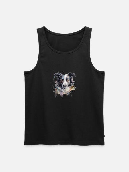 Border Collie - Débardeur bio Premium Homme - noir