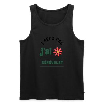 J'peux pas, j'ai bénévolat - Débardeur bio Premium Homme - noir - Devant - Michal (187cm)