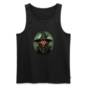 Scarecrow Halloween Cartoon Scary Scarecrow - Männer Premium Bio Tank Top - Schwarz - Vorne - AI Model Male 178 light (178cm)