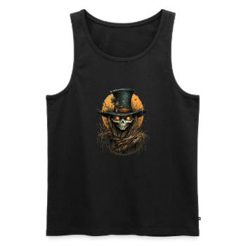 Scarecrow Halloween Cartoon Scary Scarecrow - Männer Premium Bio Tank Top - Schwarz - Vorne - AI Model Male 178 light (178cm)