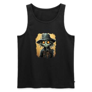 Scarecrow Halloween Cartoon Scary Scarecrow - Männer Premium Bio Tank Top - Schwarz - Vorne - AI Model Male 178 light (178cm)
