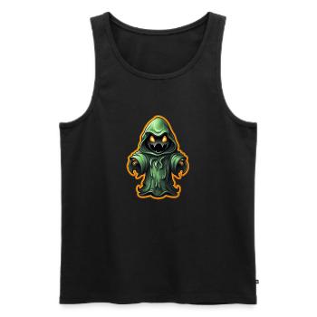 Ghost Lover Cartoon Style Halloween Ghost Spooky - Männer Premium Bio Tank Top - Schwarz - Vorne - Michal (187cm)