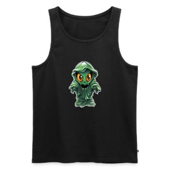 Ghost Lover Cartoon Style Halloween Ghost Spooky - Männer Premium Bio Tank Top - Schwarz - Vorne - Michal (187cm)
