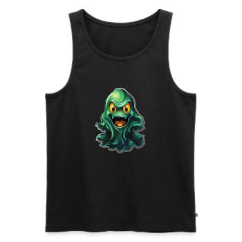 Ghost Lover Cartoon Style Halloween Ghost Spooky - Männer Premium Bio Tank Top - Schwarz - Vorne - Michal (187cm)