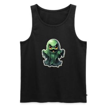 Ghost Lover Cartoon Style Halloween Ghost Spooky - Männer Premium Bio Tank Top - Schwarz - Vorne - Michal (187cm)