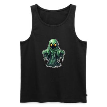 Ghost Lover Cartoon Style Halloween Ghost Spooky - Männer Premium Bio Tank Top - Schwarz - Vorne - Michal (187cm)