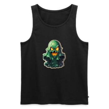 Ghost Lover Cartoon Style Halloween Ghost Spooky - Männer Premium Bio Tank Top - Schwarz - Vorne - Michal (187cm)