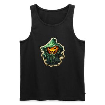 Ghost Lover Cartoon Style Halloween Ghost Spooky - Männer Premium Bio Tank Top - Schwarz - Vorne - Michal (187cm)