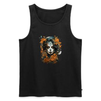 Day Of The Dead I Sugar Skull I Dia De Los Muertos - Männer Premium Bio Tank Top - Schwarz - Vorne - Michal (187cm)