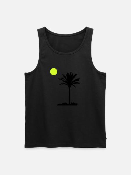 palm tree - Men's Premium Organic Tank Top - black