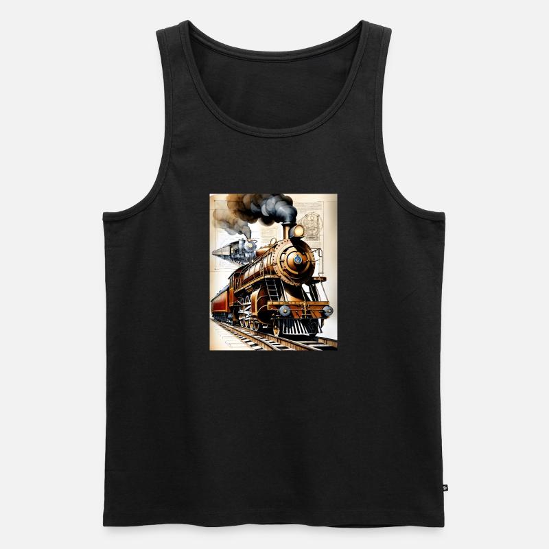 Zug #1 - Männer Premium Bio Tank Top - Schwarz