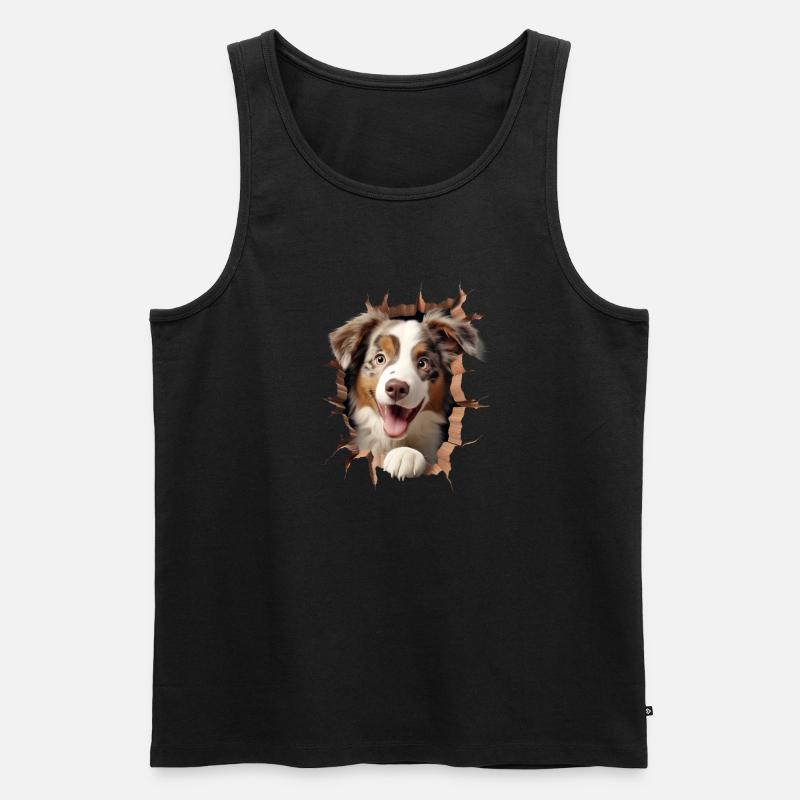 Australian Shepherd Owner - Perfect Aussie - Männer Premium Bio Tank Top - Schwarz