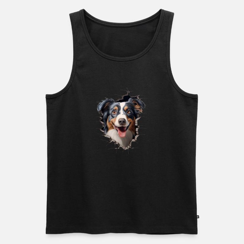 Australian Shepherd Owner - Perfect Aussie - Männer Premium Bio Tank Top - Schwarz