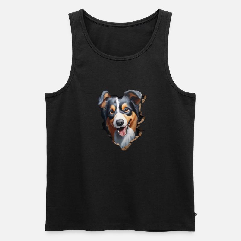 Australian Shepherd Owner - Perfect Aussie - Männer Premium Bio Tank Top - Schwarz
