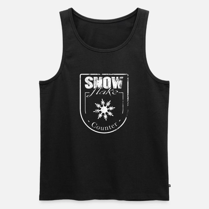 Snowflake counter - Männer Premium Bio Tank Top - Schwarz