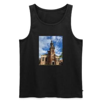 Nieuwe Kerk à Haarlem, Pays-Bas (Pays-Bas) - Débardeur bio Premium Homme - noir - Devant - AI Model Male 178 light (178cm)