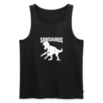 Holzfäller Kettensäge Arborist - Männer Premium Bio Tank Top - Schwarz - Vorne - AI Model Male 178 light (178cm)