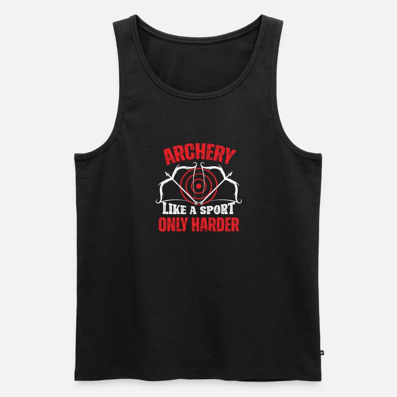 Archery Bogenschießen Bogen - Männer Premium Bio Tank Top - Schwarz