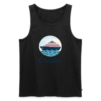 Croisière - Débardeur bio Premium Homme - noir - Devant - Michal (187cm)