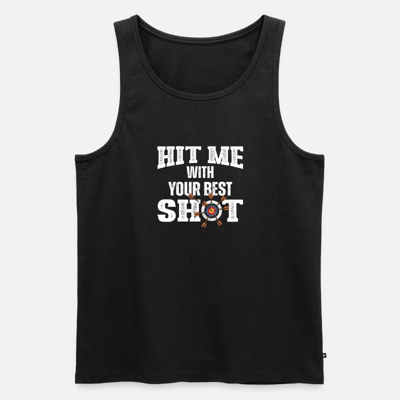 Archery Bogenschießen Bogen - Männer Premium Bio Tank Top - Schwarz