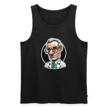 Arzt / Mediziner / Doktor / Beruf / Facharzt - Männer Premium Bio Tank Top - Schwarz - Vorne - Michal (187cm)